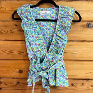 Never a Wallflower Butterfly Wrap Top XS